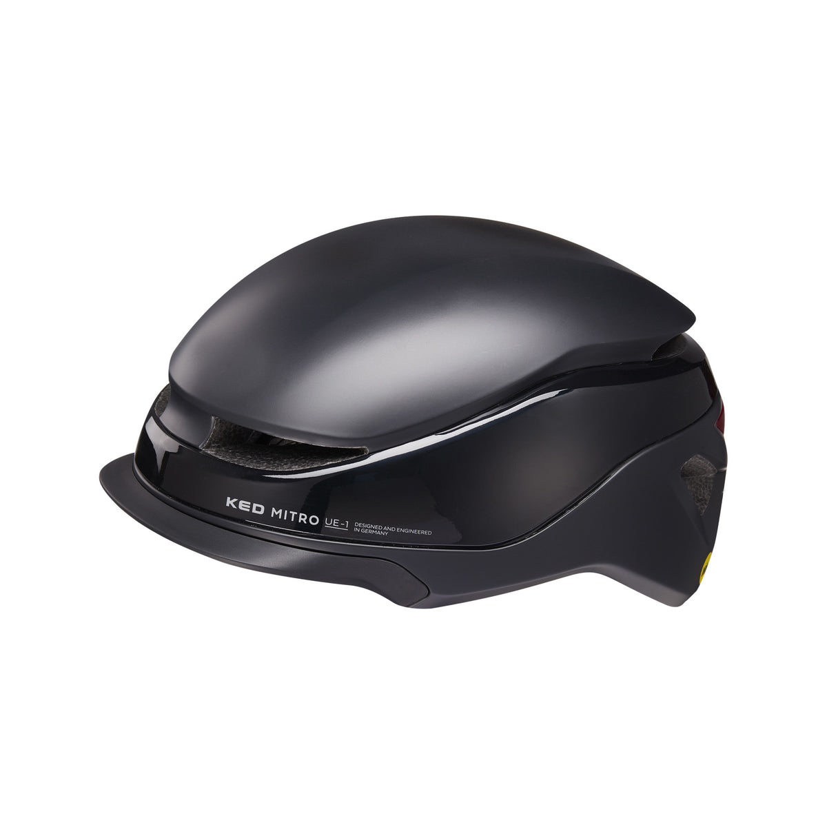 KED Mitro UE-1 Urban-Helm in Schwarz, Seitenansicht