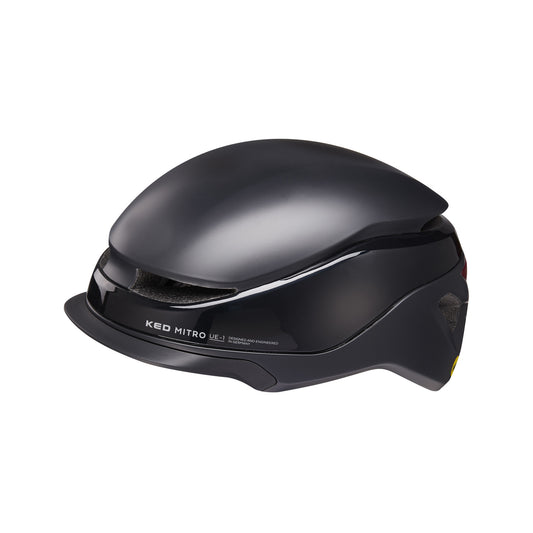 KED Mitro UE-1 Urban-Helm in Schwarz, Seitenansicht