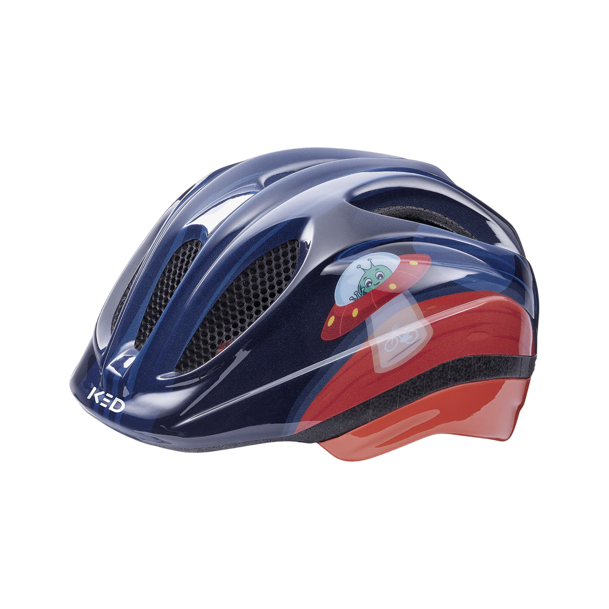 KED Fahrradhelm Meggy Reptile Für Kinder – Mit MaxSHELL, Quicksafe-Verstellsystem & Aktiven Blinklichtern