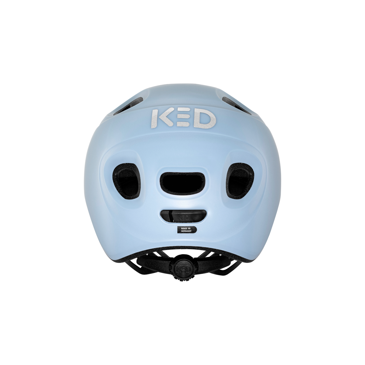 KED Meggy Spark Kinderhelm in Hellblau, Rückansicht